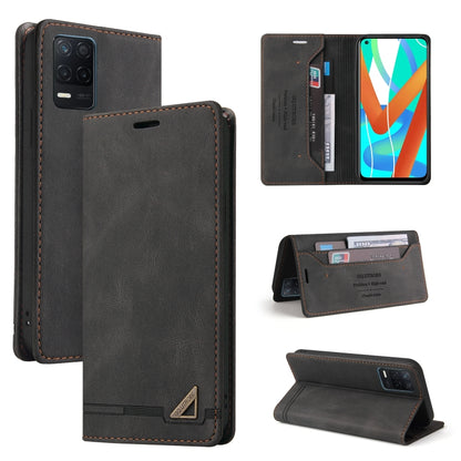 Skin Feel Anti-theft Brush Horizontal Flip Leather Case with Holder & Card Slots & Wallet, For OPPO Realme V13