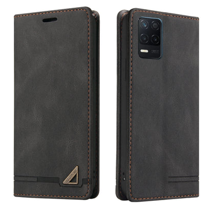 Skin Feel Anti-theft Brush Horizontal Flip Leather Case with Holder & Card Slots & Wallet, For OPPO Realme V13