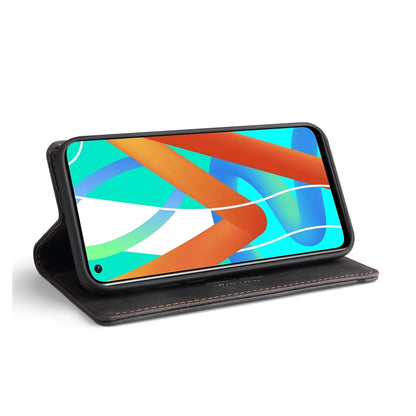 Skin Feel Anti-theft Brush Horizontal Flip Leather Case with Holder & Card Slots & Wallet, For OPPO Realme V13