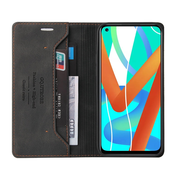 Skin Feel Anti-theft Brush Horizontal Flip Leather Case with Holder & Card Slots & Wallet, For OPPO Realme V13