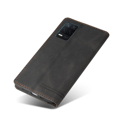 Skin Feel Anti-theft Brush Horizontal Flip Leather Case with Holder & Card Slots & Wallet, For OPPO Realme V13