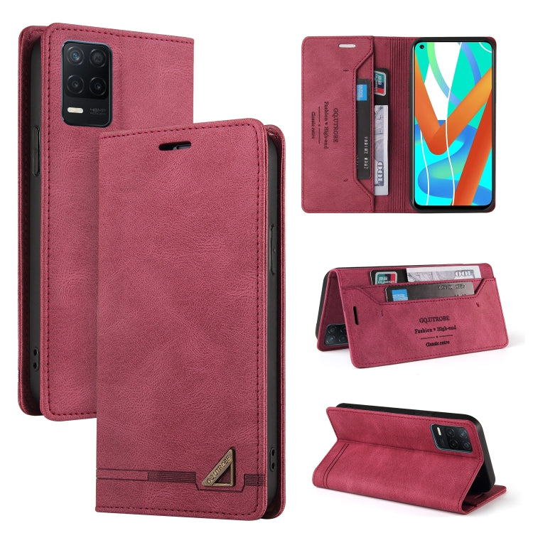 Skin Feel Anti-theft Brush Horizontal Flip Leather Case with Holder & Card Slots & Wallet, For OPPO Realme V13