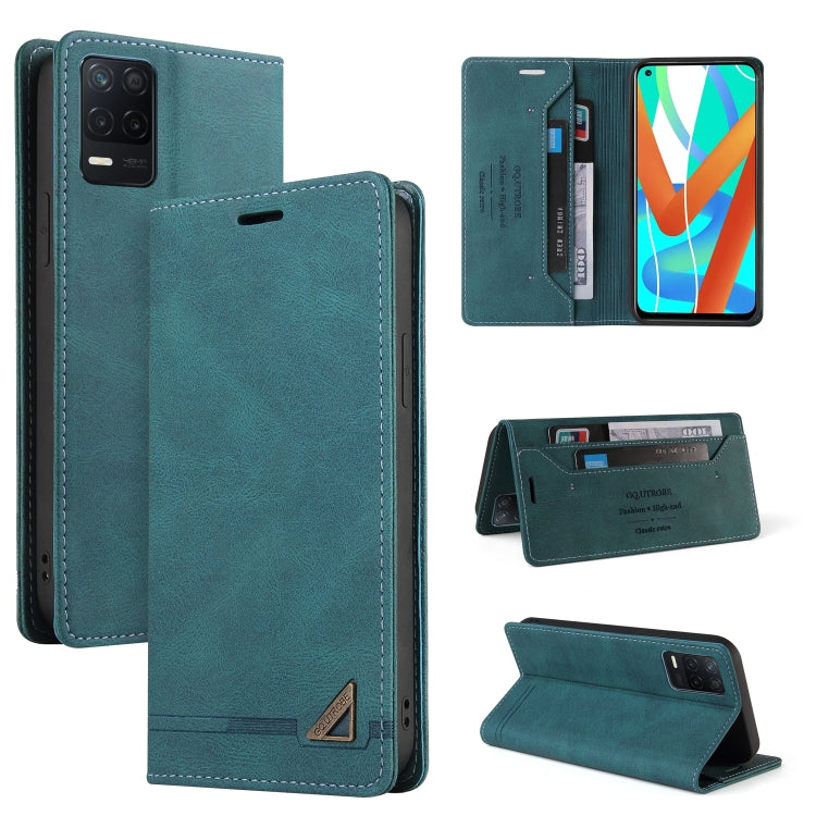 Skin Feel Anti-theft Brush Horizontal Flip Leather Case with Holder & Card Slots & Wallet, For OPPO Realme V13