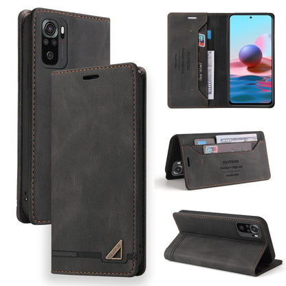 Skin Feel Anti-theft Brush Horizontal Flip Leather Case with Holder & Card Slots & Wallet, For Xiaomi Redmi Note 10, For Xiaomi Redmi Note 10 Pro, For Xiaomi Redmi 9, For Xiaomi Redmi 9A, For Xiaomi Redmi 9C, For Xiaomi Redmi 9T