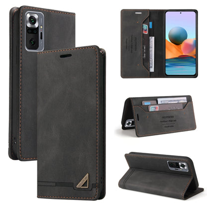 Skin Feel Anti-theft Brush Horizontal Flip Leather Case with Holder & Card Slots & Wallet, For Xiaomi Redmi Note 10, For Xiaomi Redmi Note 10 Pro, For Xiaomi Redmi 9, For Xiaomi Redmi 9A, For Xiaomi Redmi 9C, For Xiaomi Redmi 9T
