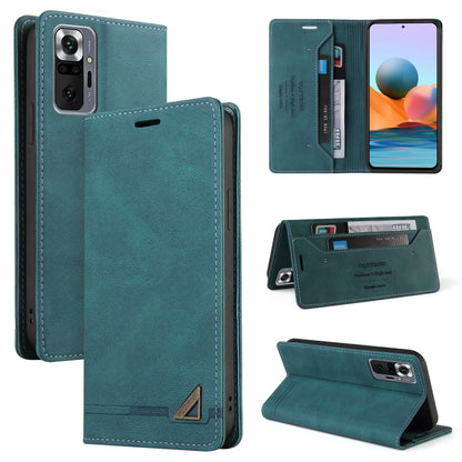 Skin Feel Anti-theft Brush Horizontal Flip Leather Case with Holder & Card Slots & Wallet, For Xiaomi Redmi Note 10, For Xiaomi Redmi Note 10 Pro, For Xiaomi Redmi 9, For Xiaomi Redmi 9A, For Xiaomi Redmi 9C, For Xiaomi Redmi 9T