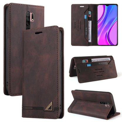 Skin Feel Anti-theft Brush Horizontal Flip Leather Case with Holder & Card Slots & Wallet, For Xiaomi Redmi Note 10, For Xiaomi Redmi Note 10 Pro, For Xiaomi Redmi 9, For Xiaomi Redmi 9A, For Xiaomi Redmi 9C, For Xiaomi Redmi 9T