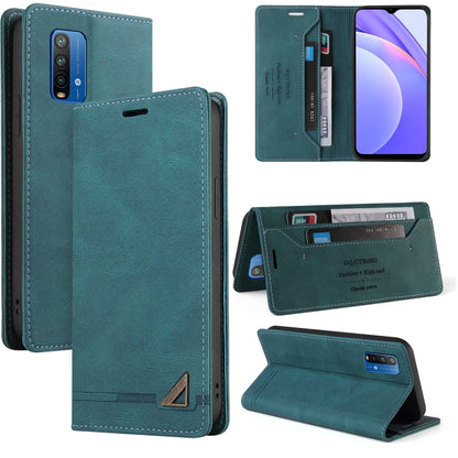 Skin Feel Anti-theft Brush Horizontal Flip Leather Case with Holder & Card Slots & Wallet, For Xiaomi Redmi Note 10, For Xiaomi Redmi Note 10 Pro, For Xiaomi Redmi 9, For Xiaomi Redmi 9A, For Xiaomi Redmi 9C, For Xiaomi Redmi 9T