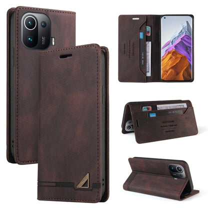 Skin Feel Anti-theft Brush Horizontal Flip Leather Case with Holder & Card Slots & Wallet, For Xiaomi Redmi Note 9 5G, For Xiaomi Redmi Note 9S, For Xiaomi Redmi Note 10 5G, For Xiaomi Redmi Note 10 Pro 5G, For Xiaomi Mi 11 Pro, For Xiaomi Mi 11 Ultra