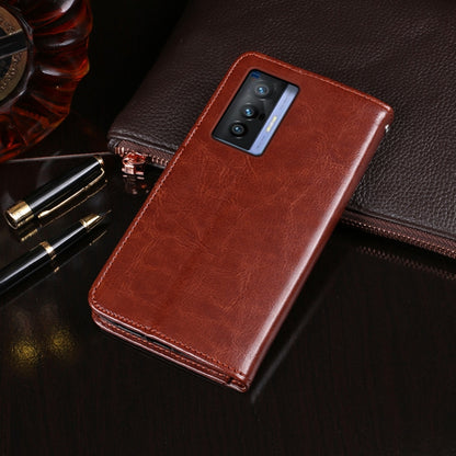 idewei Crazy Horse Texture Horizontal Flip Leather Case with Holder & Card Slots & Wallet, For vivo X70, For vivo X70 Pro, For vivo X70 Pro+