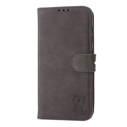 Embossed Happy Cat Pattern Horizontal Flip Leather Case with Holder & Card Slots & Wallet, For Xiaomi Redmi Note 10 Pro 5G, For Xiaomi Redmi 10, For Xiaomi Mi 11, For Xiaomi Mi 11T