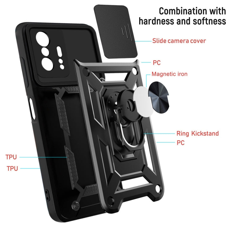 Sliding Camera Cover Design TPU+PC Protective Case, For Xiaomi Mi 11T / 11T Pro