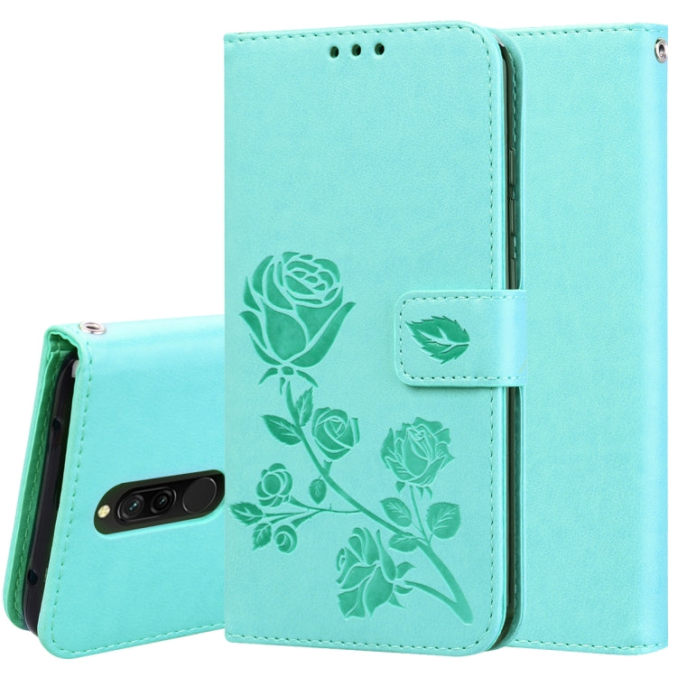 Rose Embossed Horizontal Flip PU Leather Case for Galaxy A10, with Holder & Card Slots & Wallet, For Xiaomi Redmi 8, For Xiaomi Redmi Note 8, For Xiaomi Redmi Note 8 Pro, For Galaxy A10s
