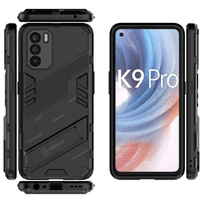 Punk Armor 2 in 1 PC + TPU Shockproof Phone Case with Invisible Holder, For OPPO K9 Pro, For Samsung Galaxy M52 5G