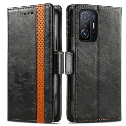 CaseNeo Splicing Dual Magnetic Buckle Leather Case with Holder & Card Slots & Wallet, For Doogee N40 Pro, For Infinix Zero 8, For Vodafone Smart E11, For Wiko Power U30, For Xiaomi 11T / 11T Pro, For Samsung Galaxy S20 FE