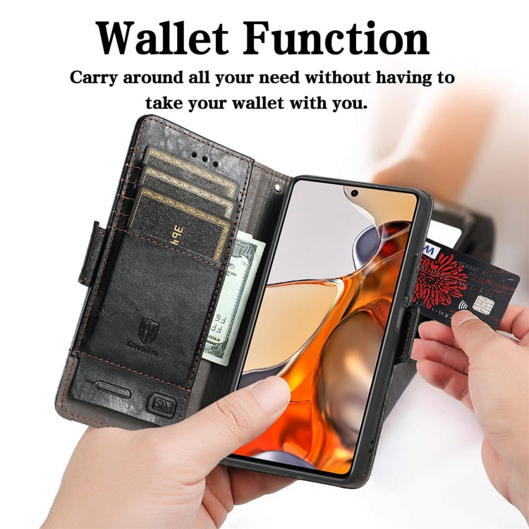 CaseNeo Splicing Dual Magnetic Buckle Leather Case with Holder & Card Slots & Wallet, For Doogee N40 Pro, For Infinix Zero 8, For Vodafone Smart E11, For Wiko Power U30, For Xiaomi 11T / 11T Pro, For Samsung Galaxy S20 FE