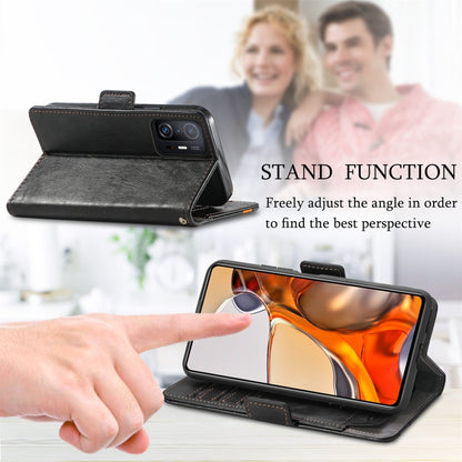 CaseNeo Splicing Dual Magnetic Buckle Leather Case with Holder & Card Slots & Wallet, For Doogee N40 Pro, For Infinix Zero 8, For Vodafone Smart E11, For Wiko Power U30, For Xiaomi 11T / 11T Pro, For Samsung Galaxy S20 FE