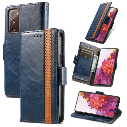 CaseNeo Splicing Dual Magnetic Buckle Leather Case with Holder & Card Slots & Wallet, For Doogee N40 Pro, For Infinix Zero 8, For Vodafone Smart E11, For Wiko Power U30, For Xiaomi 11T / 11T Pro, For Samsung Galaxy S20 FE
