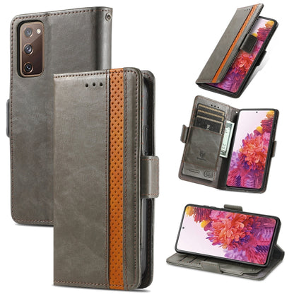 CaseNeo Splicing Dual Magnetic Buckle Leather Case with Holder & Card Slots & Wallet, For Doogee N40 Pro, For Infinix Zero 8, For Vodafone Smart E11, For Wiko Power U30, For Xiaomi 11T / 11T Pro, For Samsung Galaxy S20 FE