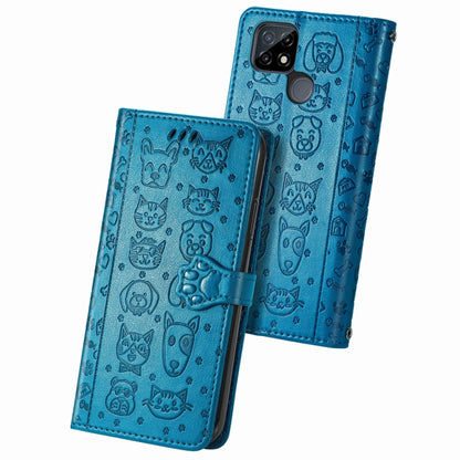 Cat and Dog Embossed Horizontal Flip Phone Leather Case with Holder & Card Slot & Wallet & Lanyard, For OPPO Realme C21Y, For Xiaomi Mi 11T / 11T Pro, For Honor Play 5T Youth