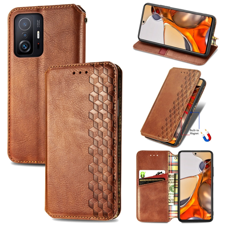 Cubic Grid Pressed Horizontal Flip Magnetic Leather Case with Holder & Card Slots & Wallet, For Doogee N40 Pro, For Infinix Zero 8, For OPPO Realme C21Y, For Vodafone Smart E11, For Wiko Power U30, For Xiaomi Mi 11T / Mi 11T Pro, For Google Pixel 6    ...
