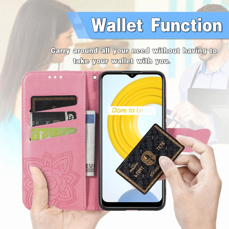 Butterfly Love Flowers Embossed Horizontal Flip Leather Case with Holder & Card Slots & Wallet & Lanyard, For OPPO Realme C21Y, For Xiaomi Mi 11T / 11T Pro, For Honor Play 5T Youth