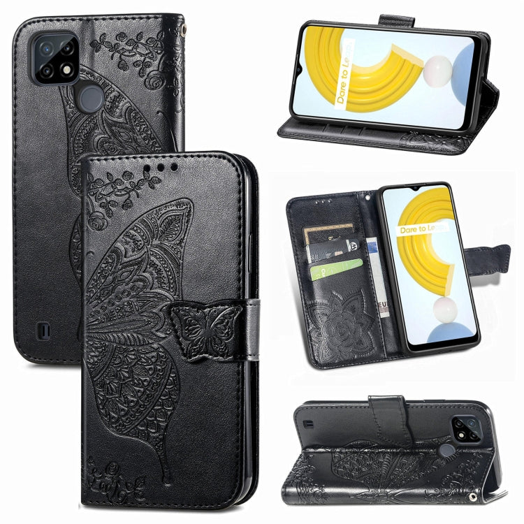 Butterfly Love Flowers Embossed Horizontal Flip Leather Case with Holder & Card Slots & Wallet & Lanyard, For OPPO Realme C21Y, For Xiaomi Mi 11T / 11T Pro, For Honor Play 5T Youth