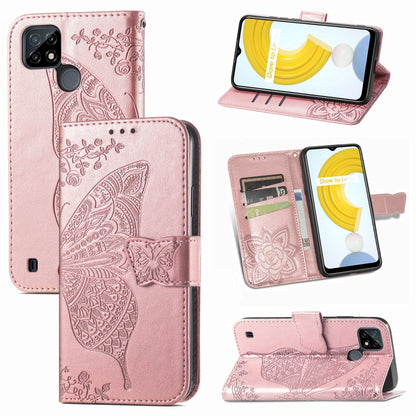 Butterfly Love Flowers Embossed Horizontal Flip Leather Case with Holder & Card Slots & Wallet & Lanyard, For OPPO Realme C21Y, For Xiaomi Mi 11T / 11T Pro, For Honor Play 5T Youth