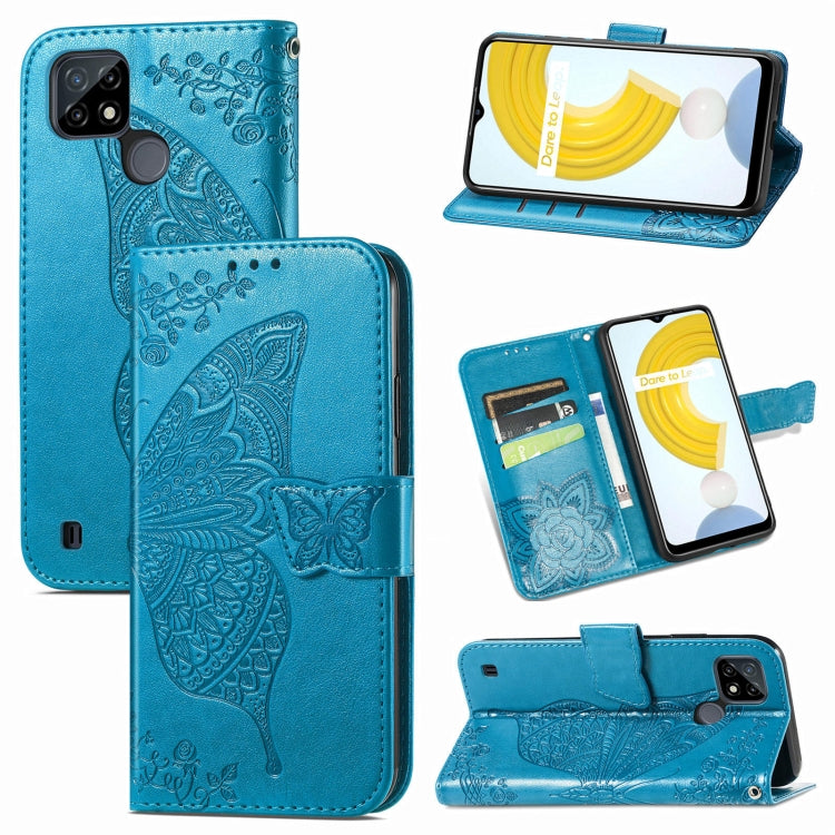 Butterfly Love Flowers Embossed Horizontal Flip Leather Case with Holder & Card Slots & Wallet & Lanyard, For OPPO Realme C21Y, For Xiaomi Mi 11T / 11T Pro, For Honor Play 5T Youth