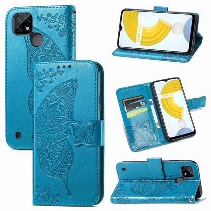 Butterfly Love Flowers Embossed Horizontal Flip Leather Case with Holder & Card Slots & Wallet & Lanyard, For OPPO Realme C21Y, For Xiaomi Mi 11T / 11T Pro, For Honor Play 5T Youth