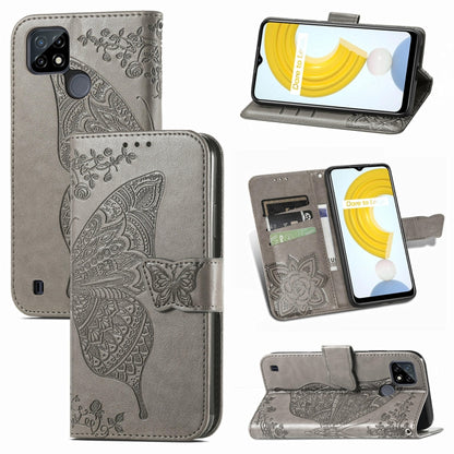 Butterfly Love Flowers Embossed Horizontal Flip Leather Case with Holder & Card Slots & Wallet & Lanyard, For OPPO Realme C21Y, For Xiaomi Mi 11T / 11T Pro, For Honor Play 5T Youth