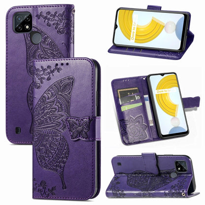 Butterfly Love Flowers Embossed Horizontal Flip Leather Case with Holder & Card Slots & Wallet & Lanyard, For OPPO Realme C21Y, For Xiaomi Mi 11T / 11T Pro, For Honor Play 5T Youth