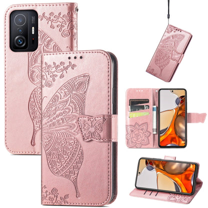 Butterfly Love Flowers Embossed Horizontal Flip Leather Case with Holder & Card Slots & Wallet & Lanyard, For OPPO Realme C21Y, For Xiaomi Mi 11T / 11T Pro, For Honor Play 5T Youth