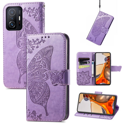 Butterfly Love Flowers Embossed Horizontal Flip Leather Case with Holder & Card Slots & Wallet & Lanyard, For OPPO Realme C21Y, For Xiaomi Mi 11T / 11T Pro, For Honor Play 5T Youth