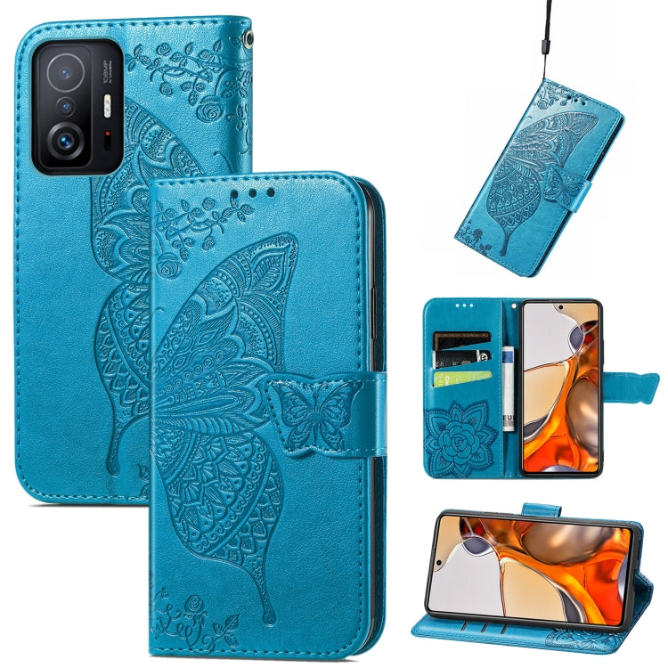 Butterfly Love Flowers Embossed Horizontal Flip Leather Case with Holder & Card Slots & Wallet & Lanyard, For OPPO Realme C21Y, For Xiaomi Mi 11T / 11T Pro, For Honor Play 5T Youth