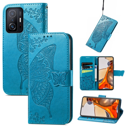 Butterfly Love Flowers Embossed Horizontal Flip Leather Case with Holder & Card Slots & Wallet & Lanyard, For OPPO Realme C21Y, For Xiaomi Mi 11T / 11T Pro, For Honor Play 5T Youth