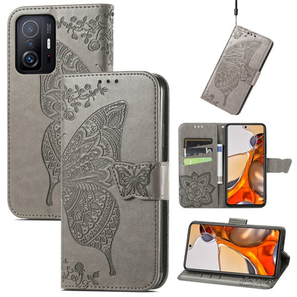 Butterfly Love Flowers Embossed Horizontal Flip Leather Case with Holder & Card Slots & Wallet & Lanyard, For OPPO Realme C21Y, For Xiaomi Mi 11T / 11T Pro, For Honor Play 5T Youth