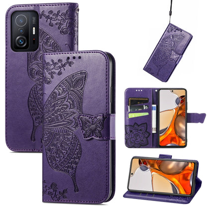 Butterfly Love Flowers Embossed Horizontal Flip Leather Case with Holder & Card Slots & Wallet & Lanyard, For OPPO Realme C21Y, For Xiaomi Mi 11T / 11T Pro, For Honor Play 5T Youth