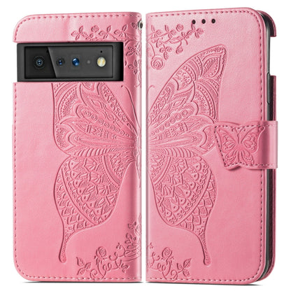 Butterfly Love Flowers Embossed Horizontal Flip Leather Case with Holder & Card Slots & Wallet & Lanyard, For Google Pixel 6, For vivo Y72 5G