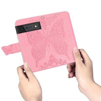 Butterfly Love Flowers Embossed Horizontal Flip Leather Case with Holder & Card Slots & Wallet & Lanyard, For Google Pixel 6, For vivo Y72 5G