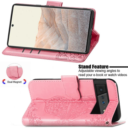 Butterfly Love Flowers Embossed Horizontal Flip Leather Case with Holder & Card Slots & Wallet & Lanyard, For Google Pixel 6, For vivo Y72 5G
