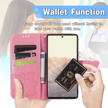 Butterfly Love Flowers Embossed Horizontal Flip Leather Case with Holder & Card Slots & Wallet & Lanyard, For Google Pixel 6, For vivo Y72 5G