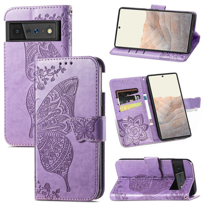 Butterfly Love Flowers Embossed Horizontal Flip Leather Case with Holder & Card Slots & Wallet & Lanyard, For Google Pixel 6, For vivo Y72 5G