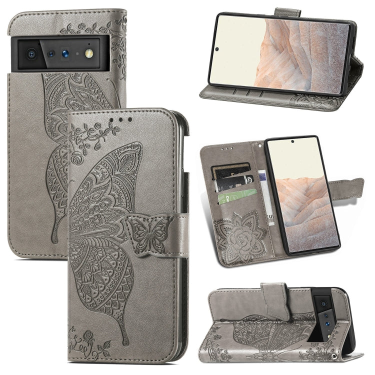 Butterfly Love Flowers Embossed Horizontal Flip Leather Case with Holder & Card Slots & Wallet & Lanyard, For Google Pixel 6, For vivo Y72 5G