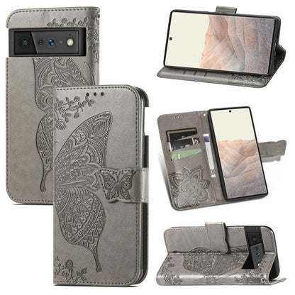 Butterfly Love Flowers Embossed Horizontal Flip Leather Case with Holder & Card Slots & Wallet & Lanyard, For Google Pixel 6, For vivo Y72 5G