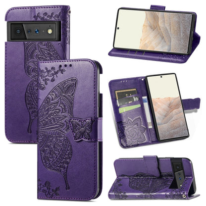Butterfly Love Flowers Embossed Horizontal Flip Leather Case with Holder & Card Slots & Wallet & Lanyard, For Google Pixel 6, For vivo Y72 5G
