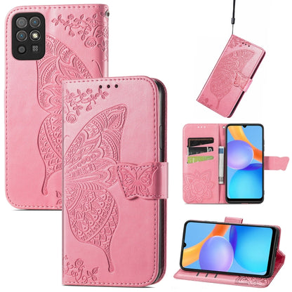 Butterfly Love Flowers Embossed Horizontal Flip Leather Case with Holder & Card Slots & Wallet & Lanyard, For OPPO Realme C21Y, For Xiaomi Mi 11T / 11T Pro, For Honor Play 5T Youth