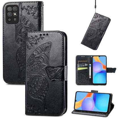 Butterfly Love Flowers Embossed Horizontal Flip Leather Case with Holder & Card Slots & Wallet & Lanyard, For OPPO Realme C21Y, For Xiaomi Mi 11T / 11T Pro, For Honor Play 5T Youth