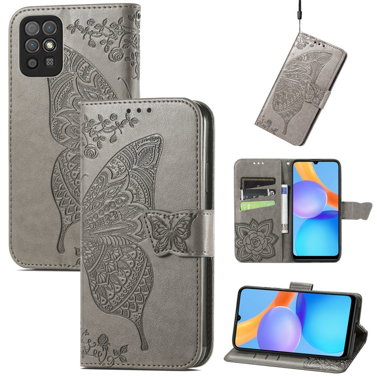 Butterfly Love Flowers Embossed Horizontal Flip Leather Case with Holder & Card Slots & Wallet & Lanyard, For OPPO Realme C21Y, For Xiaomi Mi 11T / 11T Pro, For Honor Play 5T Youth