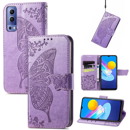 Butterfly Love Flowers Embossed Horizontal Flip Leather Case with Holder & Card Slots & Wallet & Lanyard, For Google Pixel 6, For vivo Y72 5G